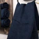 RAY Toalla de baño azul oscuro