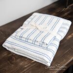 VITO Toalla de baño rayas azules
