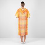 BINGO Poncho naranja a cuadros