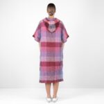 BINGO Poncho lila a cuadros