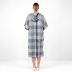BINGO Poncho gris azul a cuadros