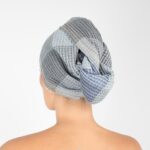 BINGO Toalla para el cabello azul grisáceo