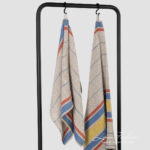 ZELDA Toalla de baño a rayas beige