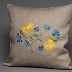 DAISY Funda de cojín gris