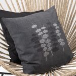 ULA Funda de cojín gris oscuro