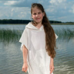 BINGO Toalla poncho blanco