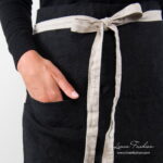 BISTRO SHORT Delantal negro