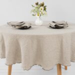ARVO Mantel redondo lino natural
