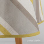 MIMOSA Mantel redondo/ovalado gris amarillo