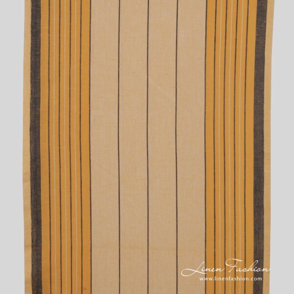 Yellow linen cotton fabric