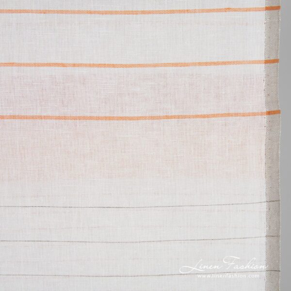 Linen cotton fabric with horizontal stripes, for kitchen towels