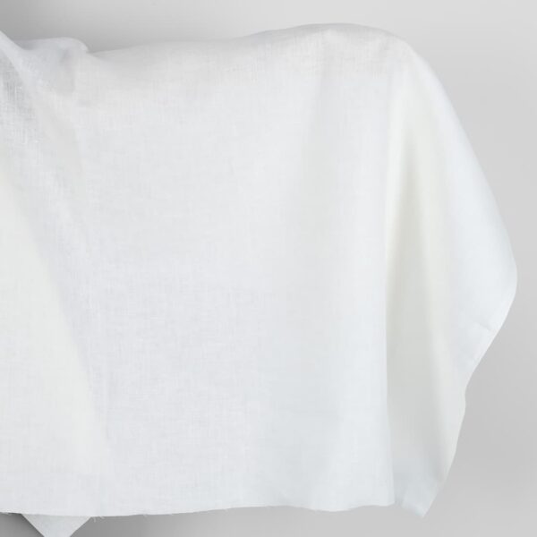 Tejido de lino en color crema blanco liso