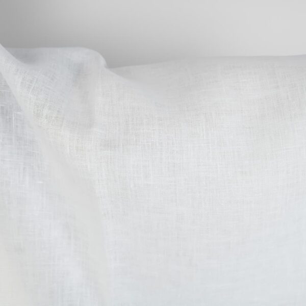 Tejido de lino en color crema blanco liso - Imagen 4