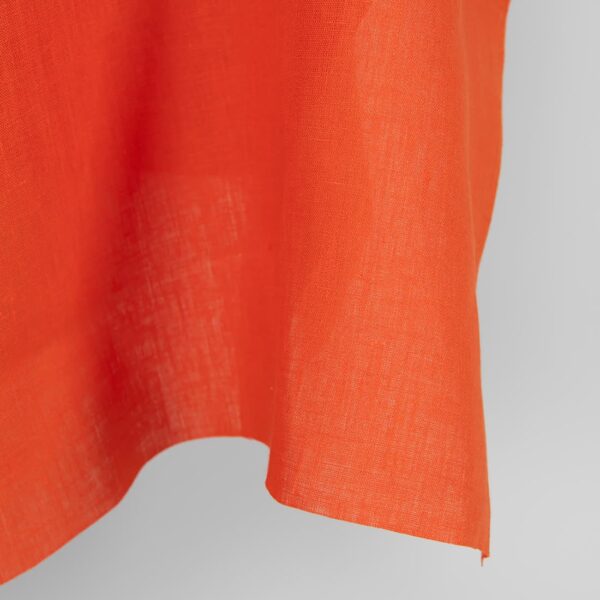 Tejido de lino sólido naranja - Imagen 3