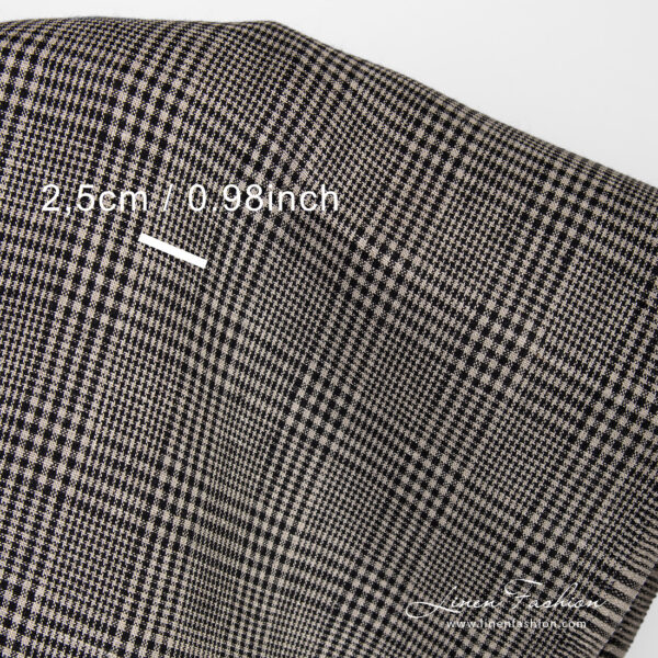 Checked linen frabric