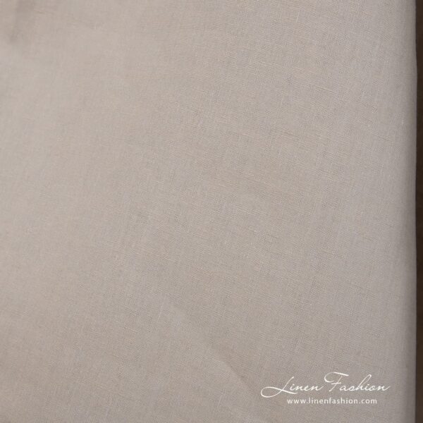 Sand grey linen fabric product picture close up detail view