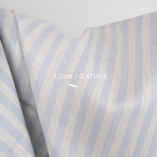 linen fabric blue stripes, 1.2cm