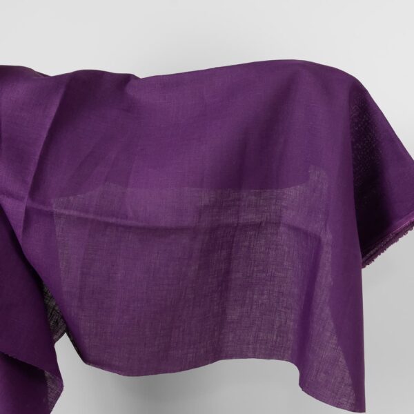 Linen fabric violet colour not washed product photo