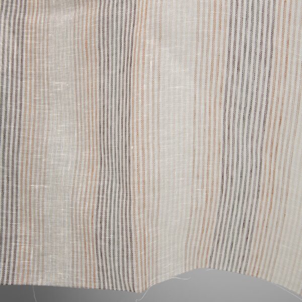linen gauze brown striped fabric 150cm. width