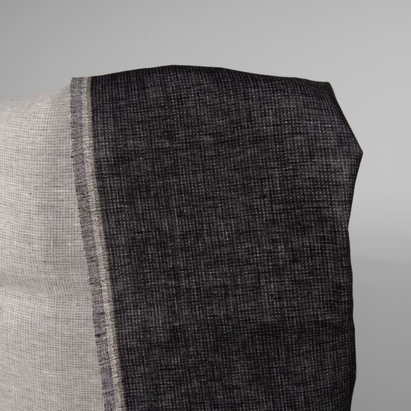 Linen double-sided fabric black white mix pure linen