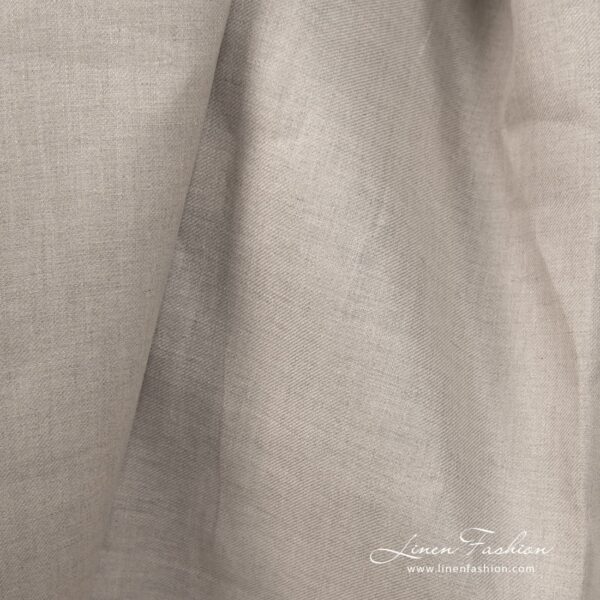 Linen fabric natural colour twill weave pattern product photo