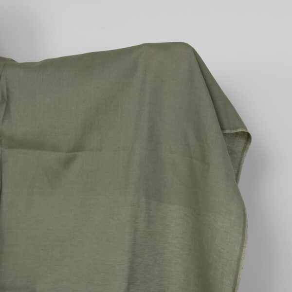 Tela de lino gris verde melange