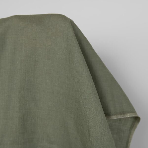 Tela de lino gris verde melange - Imagen 2