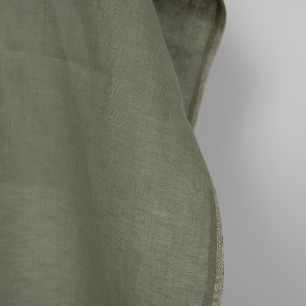 Tela de lino gris verde melange - Imagen 3