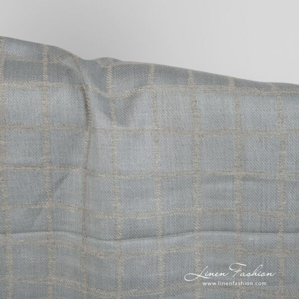 Linen cotton fabric blueish grey double-sided 155cm product photo