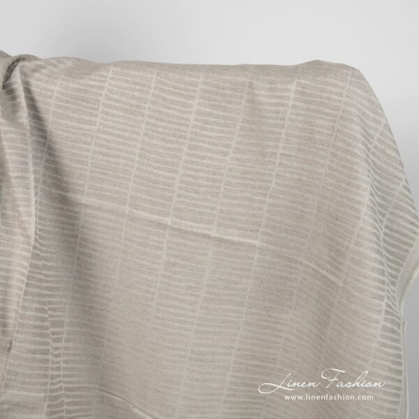 Linen cotton fabric natural grey double-sided