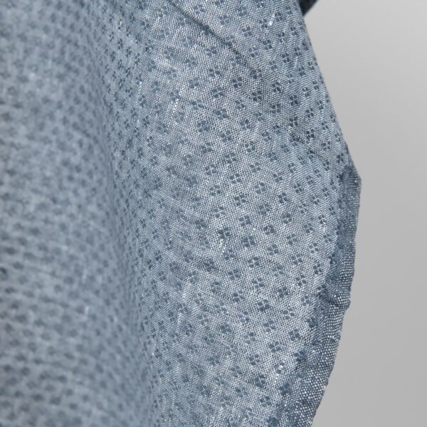 linen fabric small rhombus blue grey design