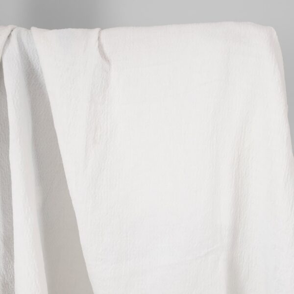 white linen cotton fabric zigzag
