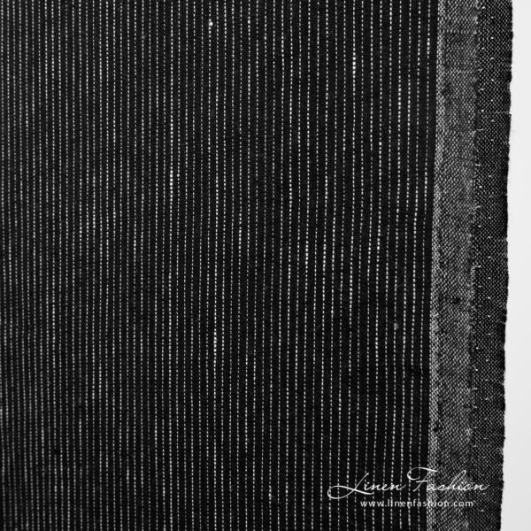 50cm width linen fabric in black