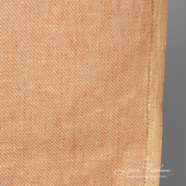 Narrow linen fabric peach colour product photo detail