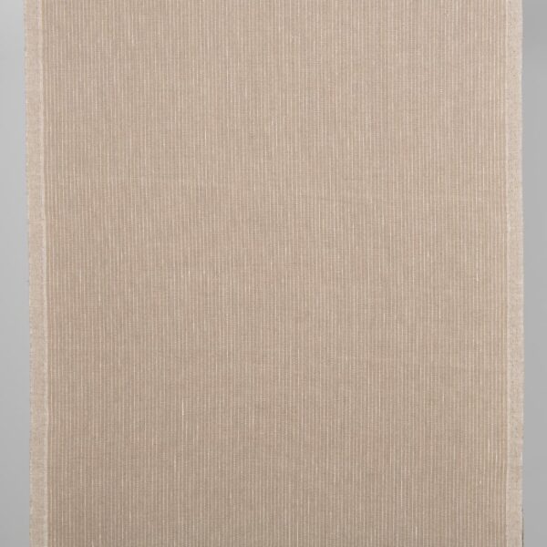 Narrow linen fabric nude colour with white stripes