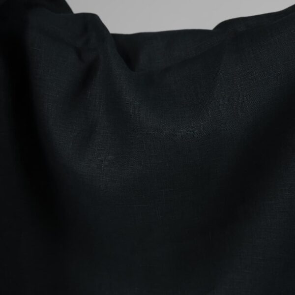 Heavy linen fabric dark blue colour product photo