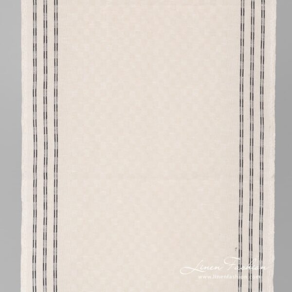Narrow off white linen cotton fabric.