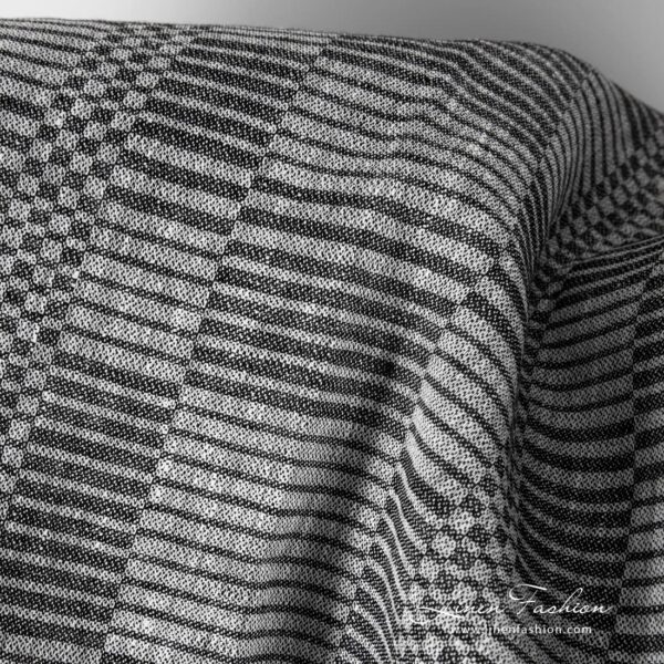 Black and white linen fabric, perfect for home textile