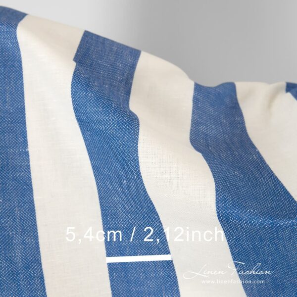 Linen cotton fabric in stripes