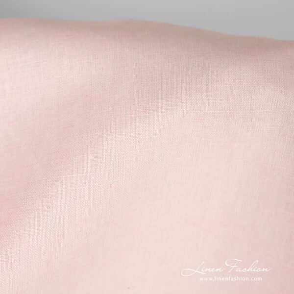 Rosy linen cotton fabric in melange