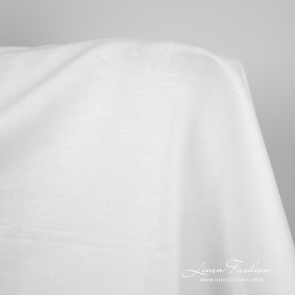 Linen cotton fabric white colour in twill weave product photo