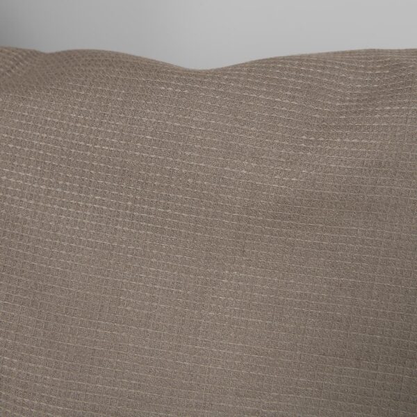 Linen cotton fabric light linen grey colour waffle close up detail