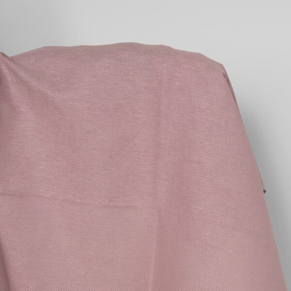 Linen cotton fabric lilac diamond pattern