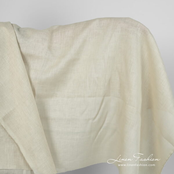 Linen fabric greyish green colour