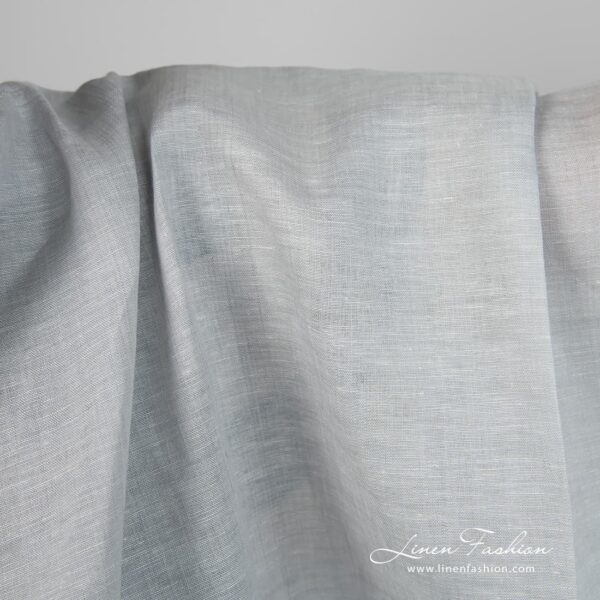Linen fabric grey-white blocky gradient 150cm
