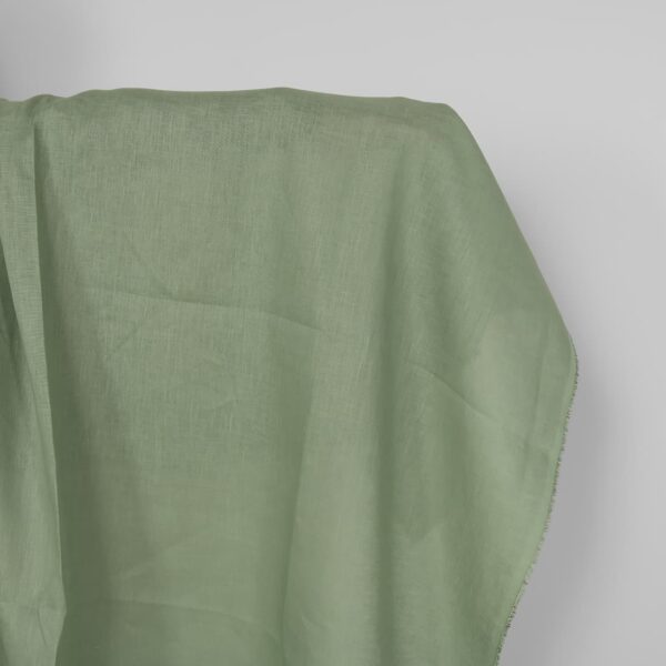 Tejido de lino en verde claro apagado