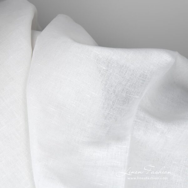 Lightweight, plainly-woven off-white linen / cotton fabric for sewing a variety of home decor and clothing items