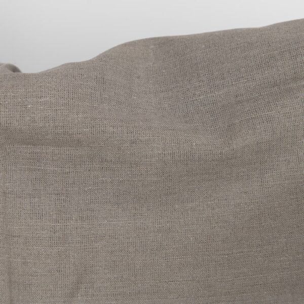 Linen cotton fabric natural and beige melange close up detail