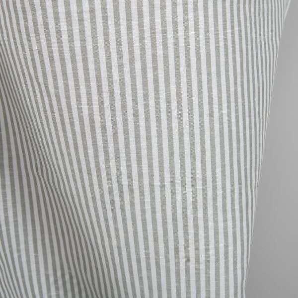 Linen blend grey striped fabric product photo