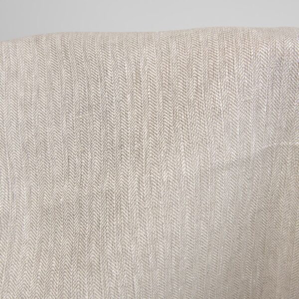 linen herringbone beige fabric, not washed